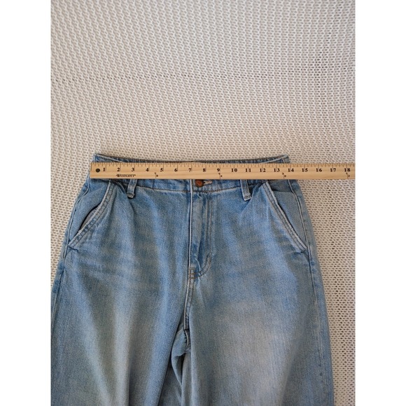 Universal Thread Relaxed Baggy 100% Cotton Straight Jeans 26 27 Light Distressed - Picture 11 of 16